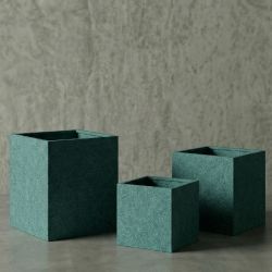 Angular Hafif Beton Saksı - Yeşil