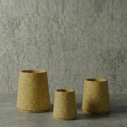 AROS Hafif Beton Saksı - Sarı