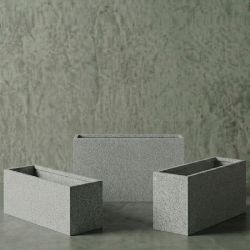 ECKIG Hafif Beton Saksı - Açık Gri