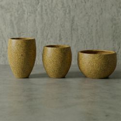 PRATICAL Hafif Beton Saksı - Sarı