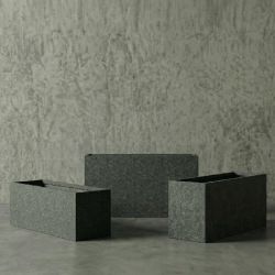 ECKIG Hafif Beton Saksı - Antrasit