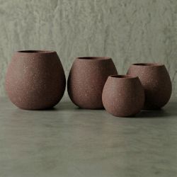 MUND Hafif Beton Saksı - Kahverengi
