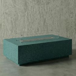 Rectangle Hafif Beton Ateş Çukuru - Yeşil