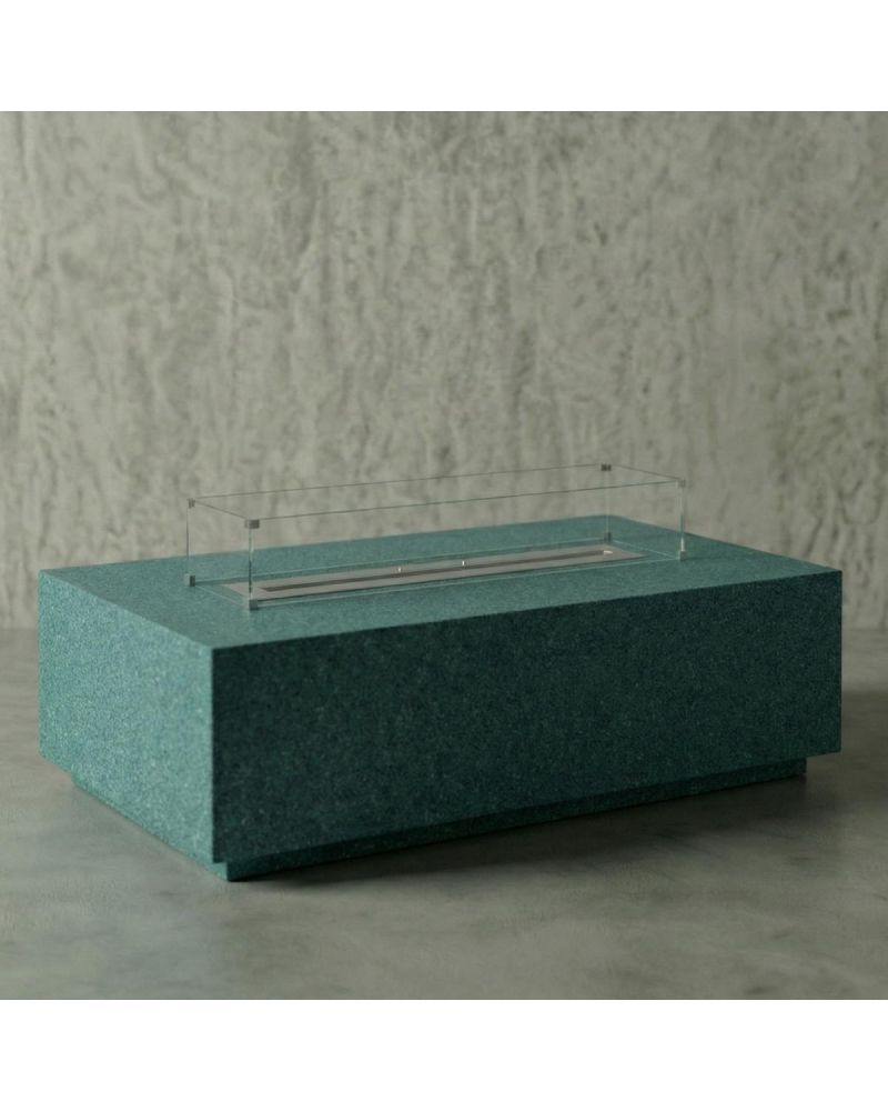 Rectangle Hafif Beton Ateş Çukuru - Yeşil