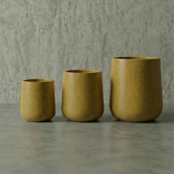 PRAG Hafif Beton Saksı - Sarı