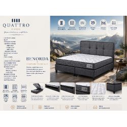Benorda Premium Yatak Seti Orta Sert Bonel Yaylı Ortopedik Çift Kişilik Yatak Takımı