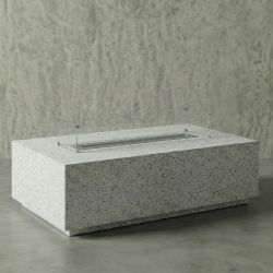 Rectangle Hafif Beton Ateş Çukuru - Beyaz