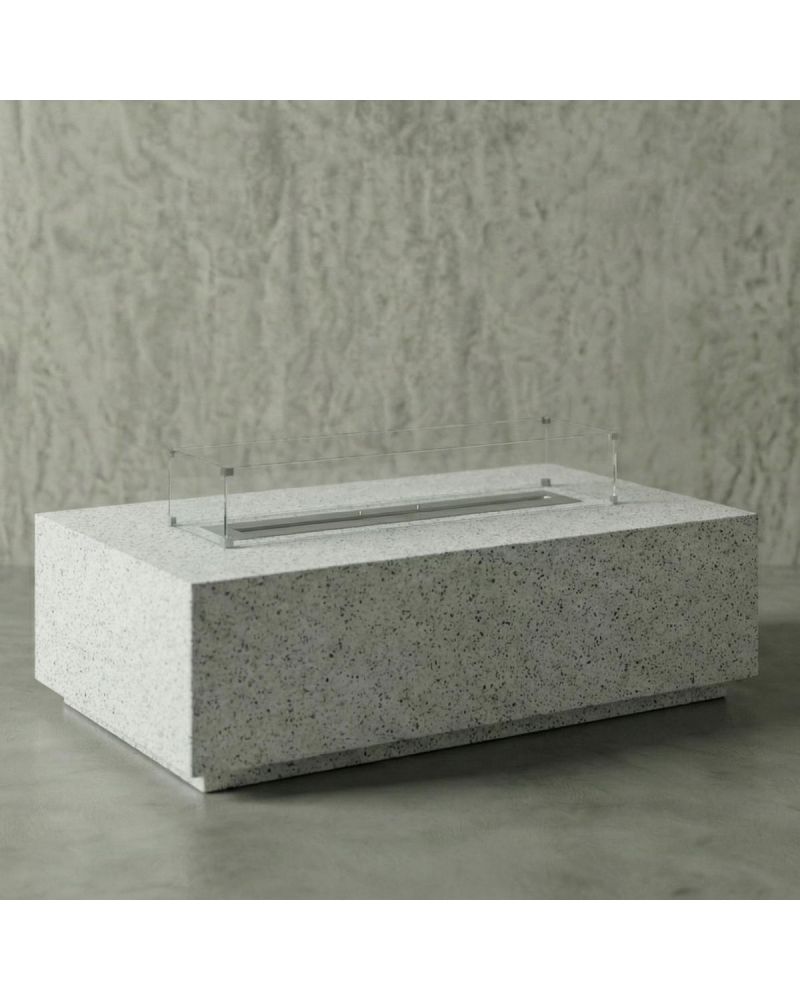 Rectangle Hafif Beton Ateş Çukuru - Beyaz