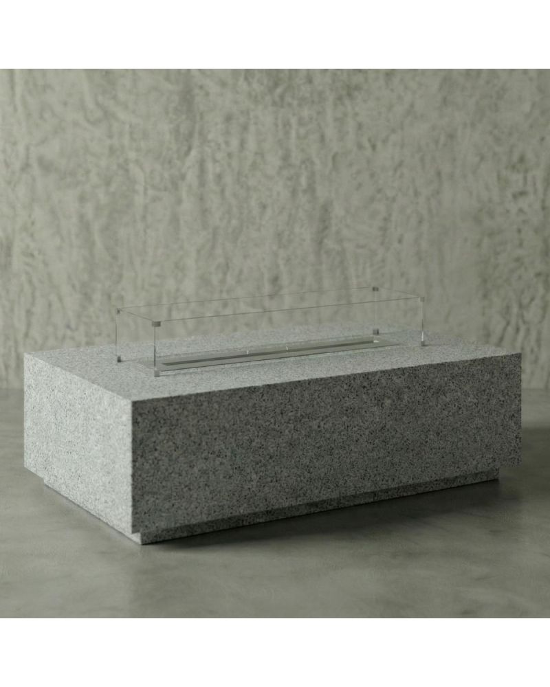 Rectangle Hafif Beton Ateş Çukuru - Açık Gri