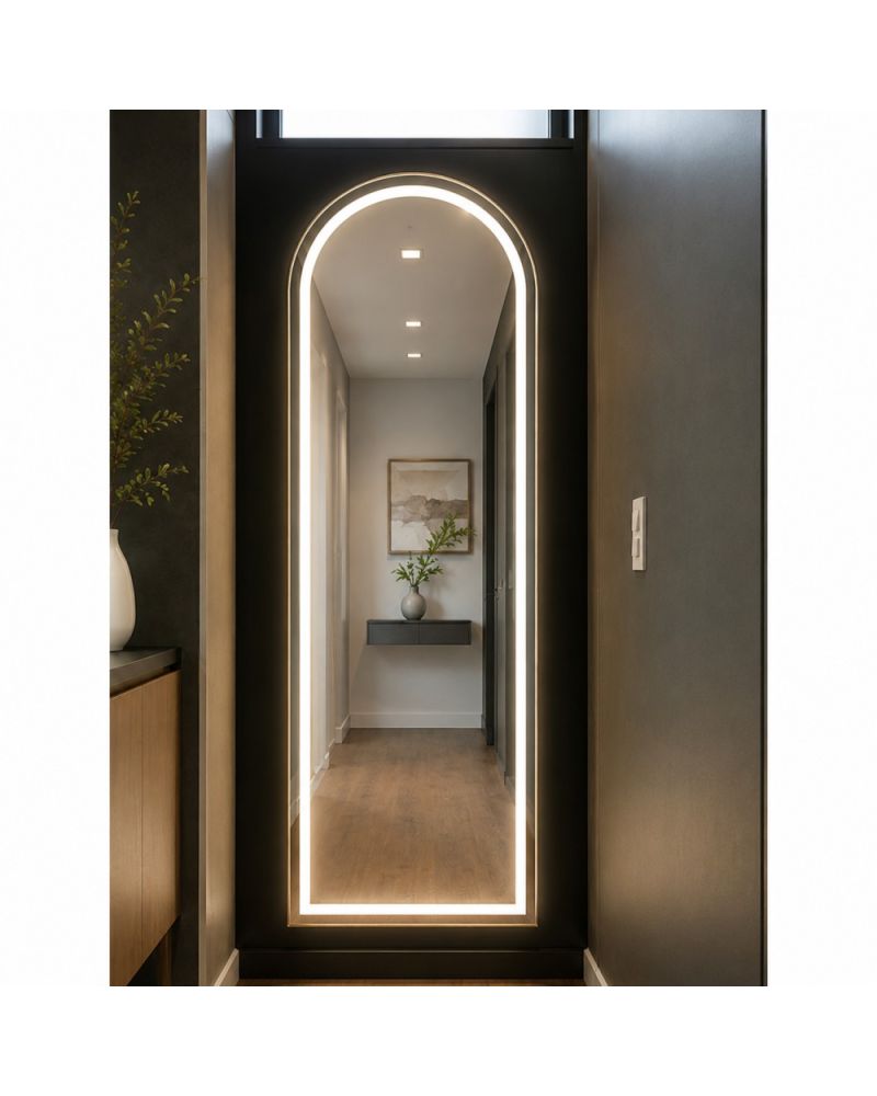 Recta LED Aydınlatmalı Boy Ayna Modern Dikdörtgen Tasarım