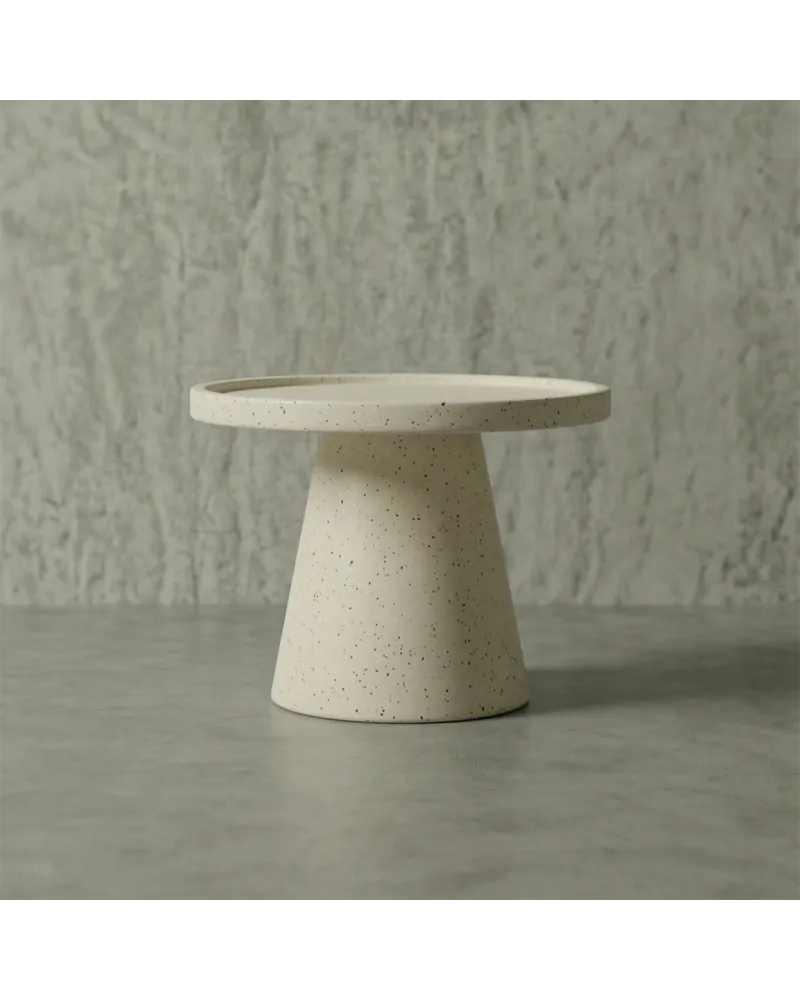 TRAY Hafif Beton Orta Sehpa - Krem