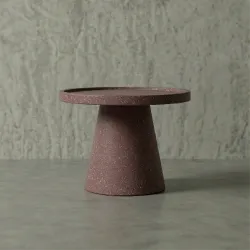 TRAY Hafif Beton Orta Sehpa - Kahverengi