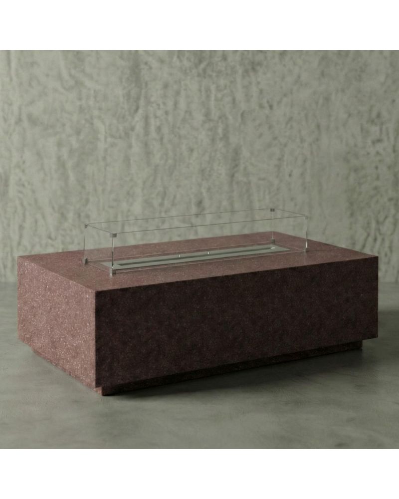 Rectangle Hafif Beton Ateş Çukuru - Kahverengi