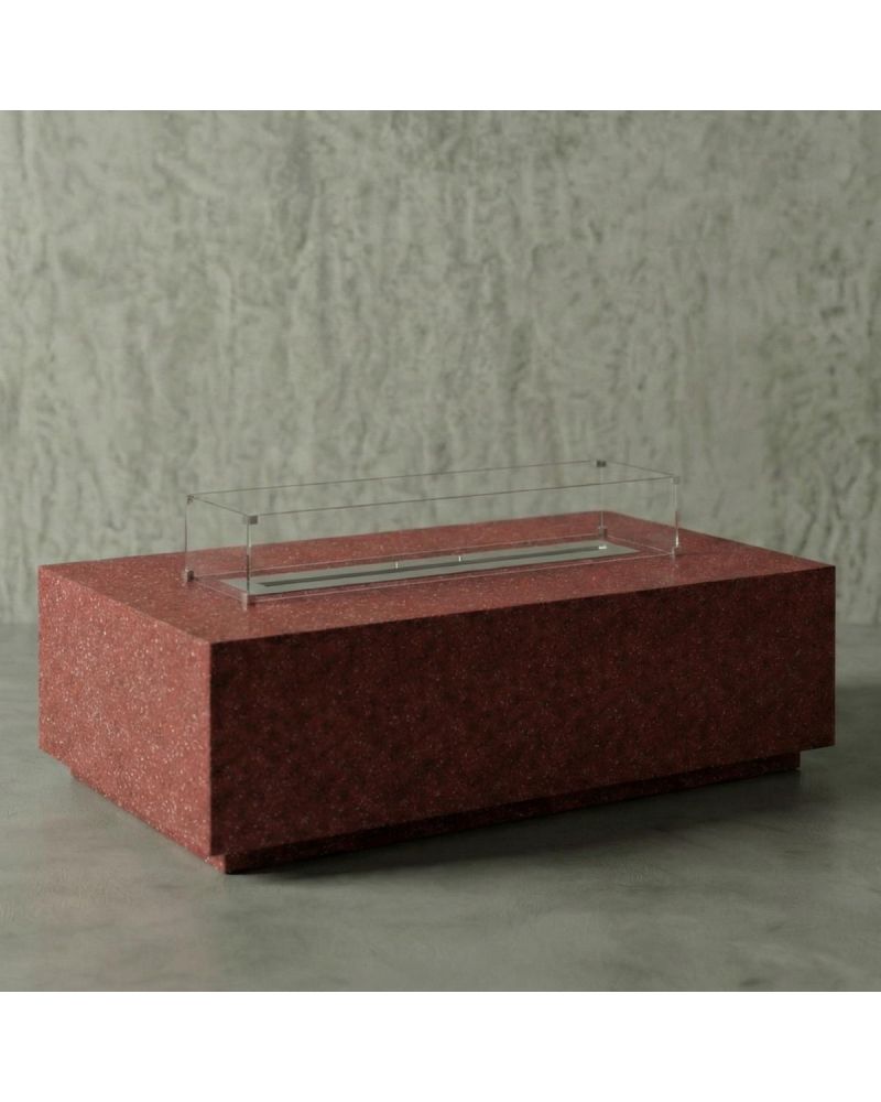Rectangle Hafif Beton Ateş Çukuru - Kırmızı