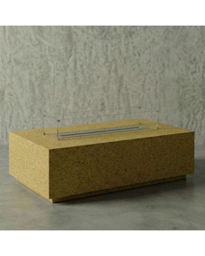 Rectangle Hafif Beton Ateş Çukuru - Sarı
