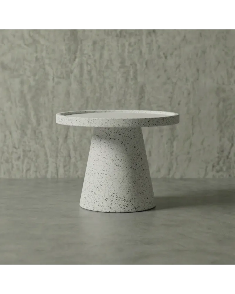 TRAY Hafif Beton Orta Sehpa - Beyaz