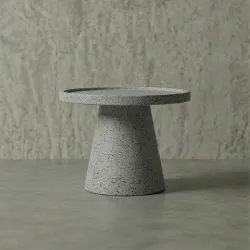TRAY Hafif Beton Orta Sehpa - Açık Gri