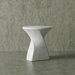 STATUE Hafif Beton Yan Sehpa - Beyaz