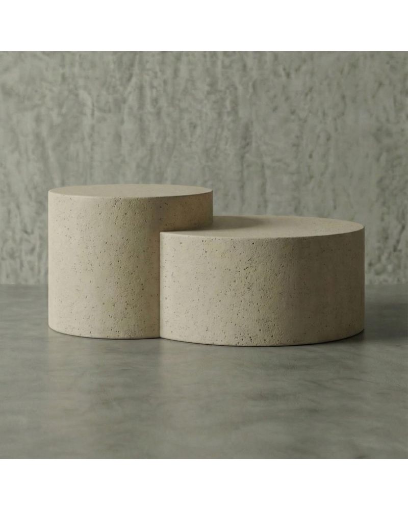 KREIS Hafif Beton Orta Sehpa - Krem