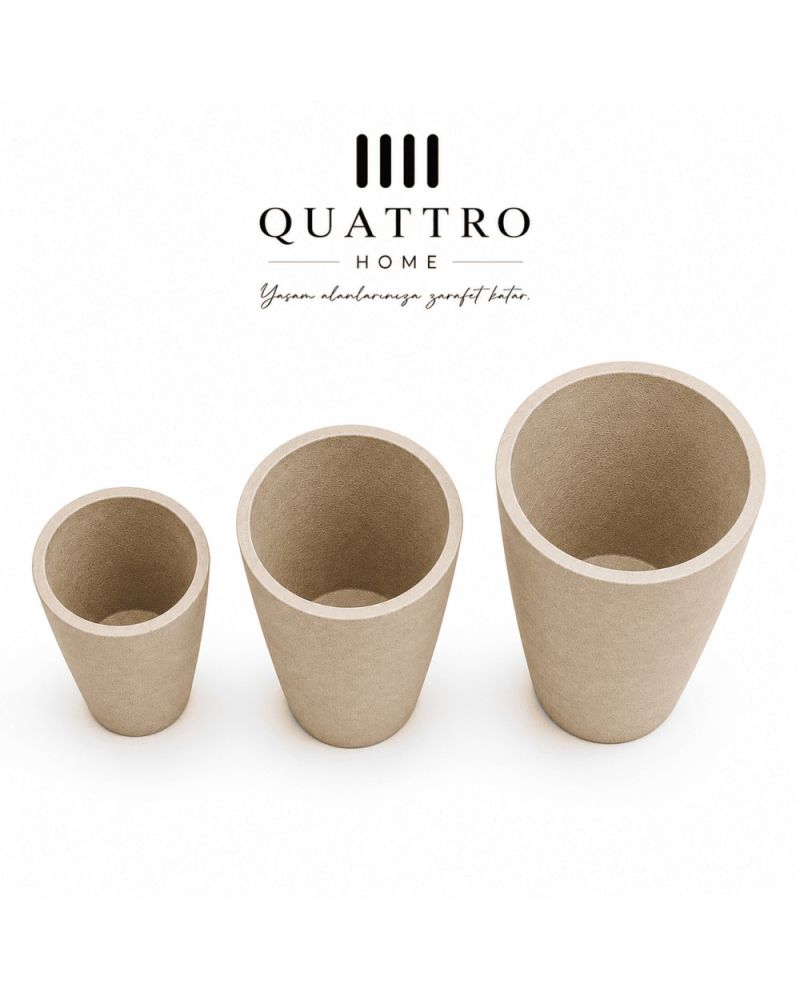 Quattro Home Natura Serisi Saksı Modern İç ve Dış Mekan Saksı