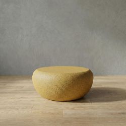 PUFF Hafif Beton Orta Sehpa - Sarı