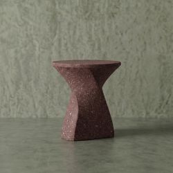 STATUE Hafif Beton Yan Sehpa - Kahverengi