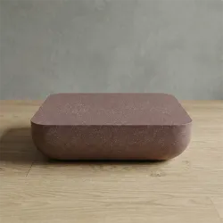 CURVE Hafif Beton Orta Sehpa - Kahverengi