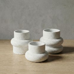 RING Hafif Beton Saksı - Beyaz