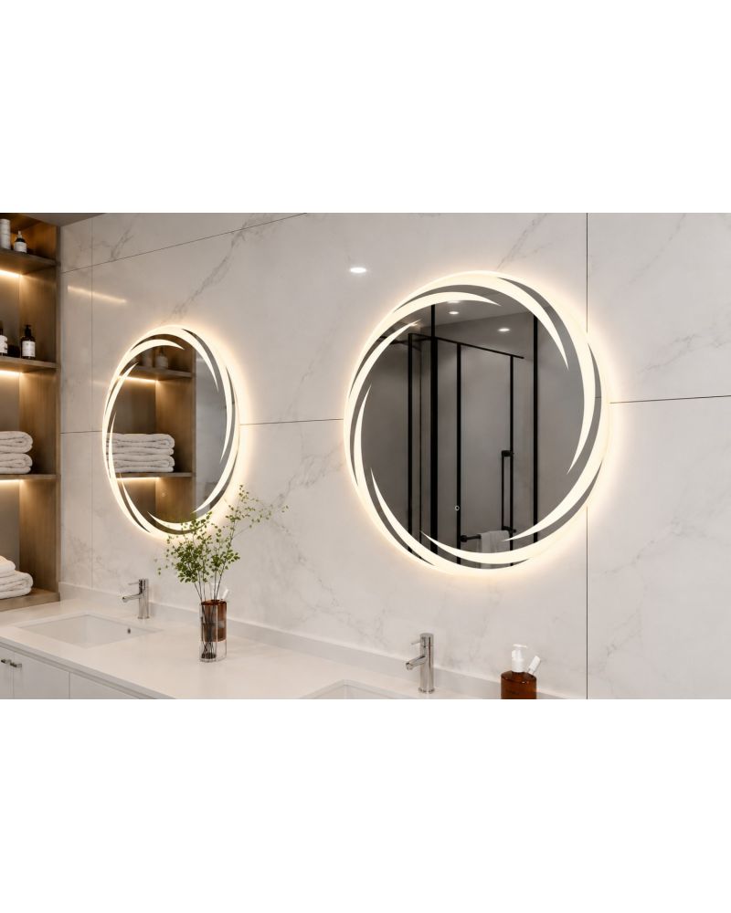 Nova LED Aydınlatmalı Banyo Aynası | Dokunmatik Yuvarlak LED Ayna