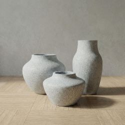 CUBE Hafif Beton Saksı - Açık Gri