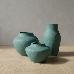 CUBE Hafif Beton Saksı - Yeşil