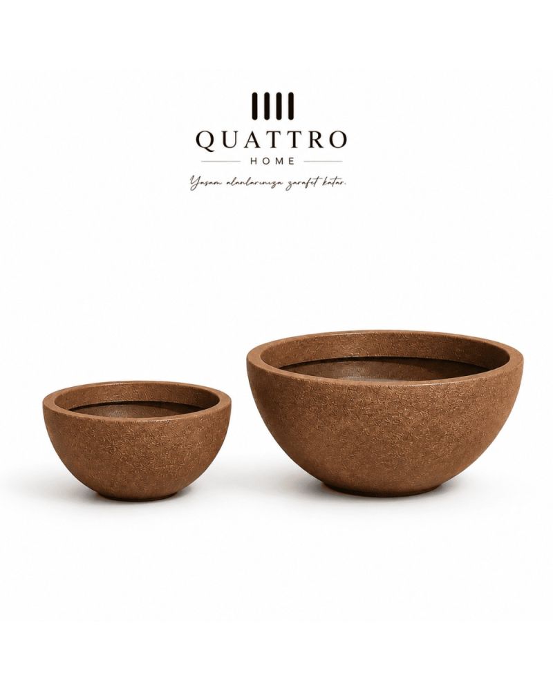 Quattro Home Natura Serisi Çanak Saksı İç ve Dış Mekan Saksı