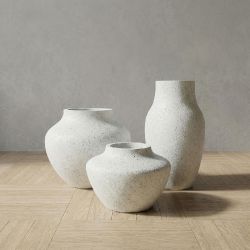 CUBE Hafif Beton Saksı - Beyaz