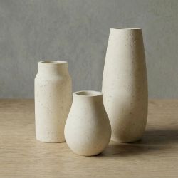 SORT Hafif Beton Saksı - Krem