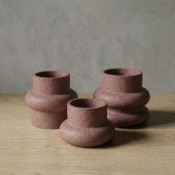 RING Hafif Beton Saksı - Kahverengi