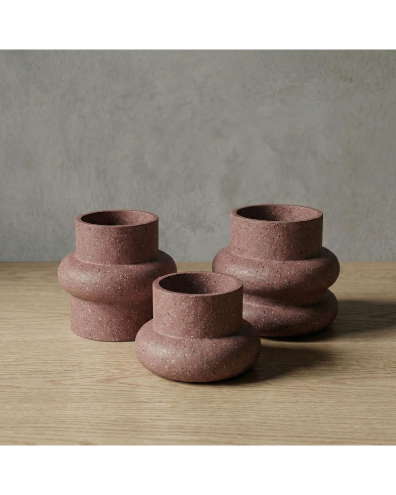 RING Hafif Beton Saksı - Kahverengi