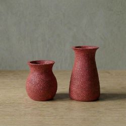 SAC Hafif Beton Saksı - Kırmızı