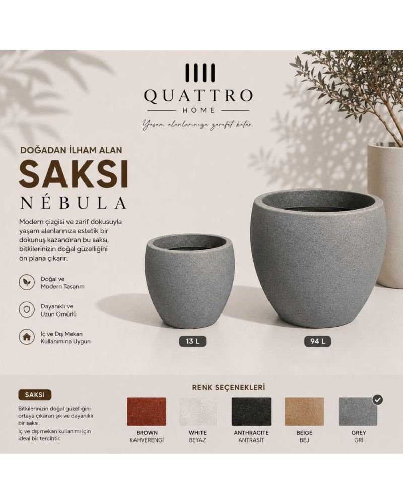 Quattro Home Nébula Serisi Saksı