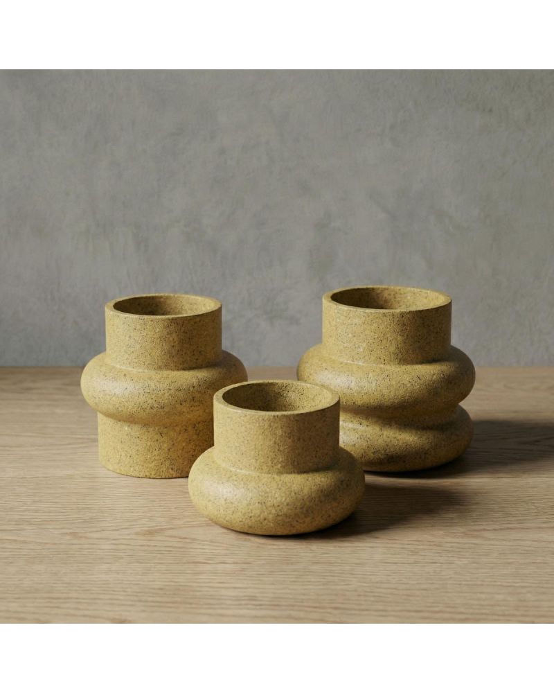RING Hafif Beton Saksı - Sarı