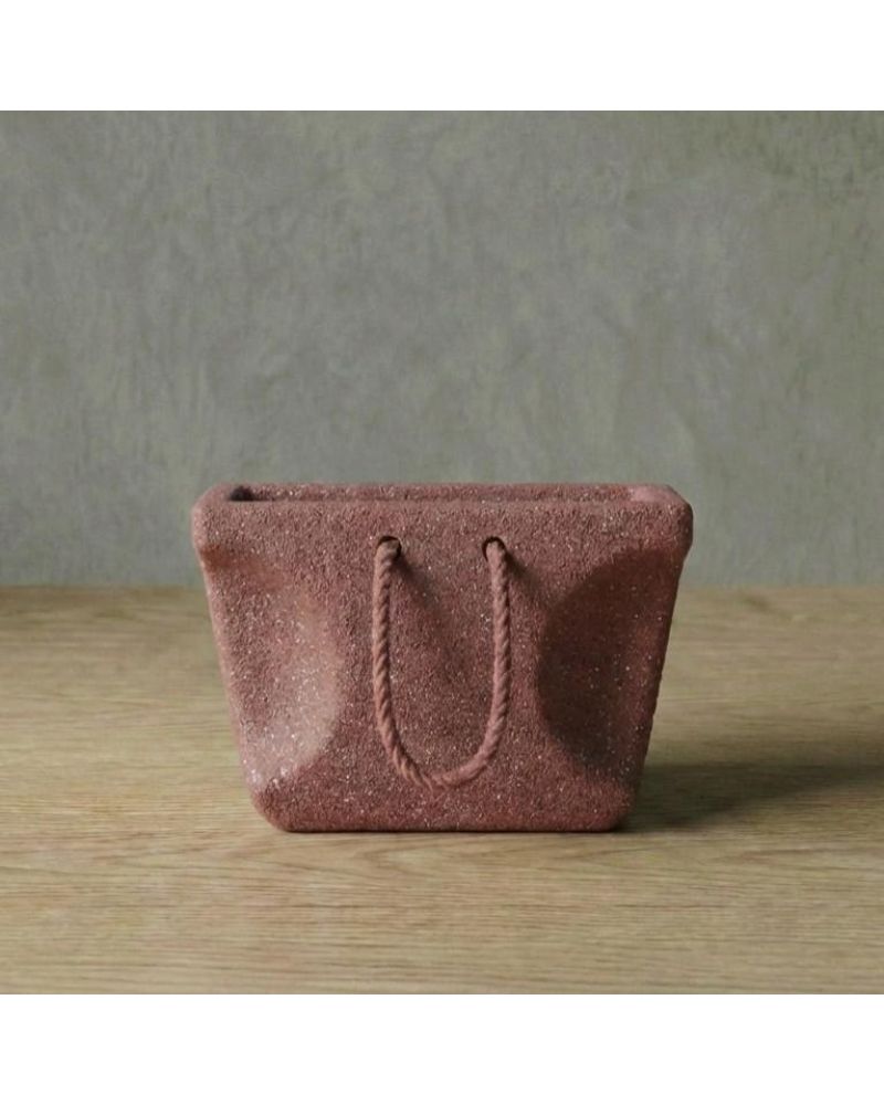 BAG Hafif Beton Saksı - Kahverengi