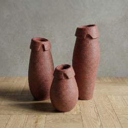 CUFE Hafif Beton Vazo - Kırmızı