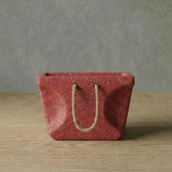BAG Hafif Beton Saksı - Kırmızı