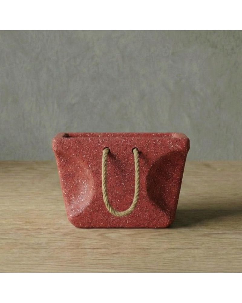 BAG Hafif Beton Saksı - Kırmızı