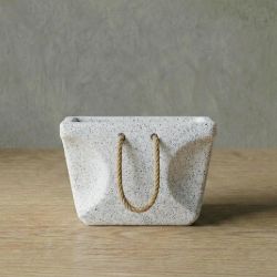BAG Hafif Beton Saksı - Beyaz