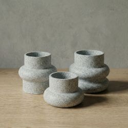 RING Hafif Beton Saksı - Açık Gri