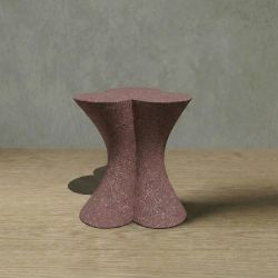 CLOVER Hafif Beton Yan Sehpa - Kahverengi