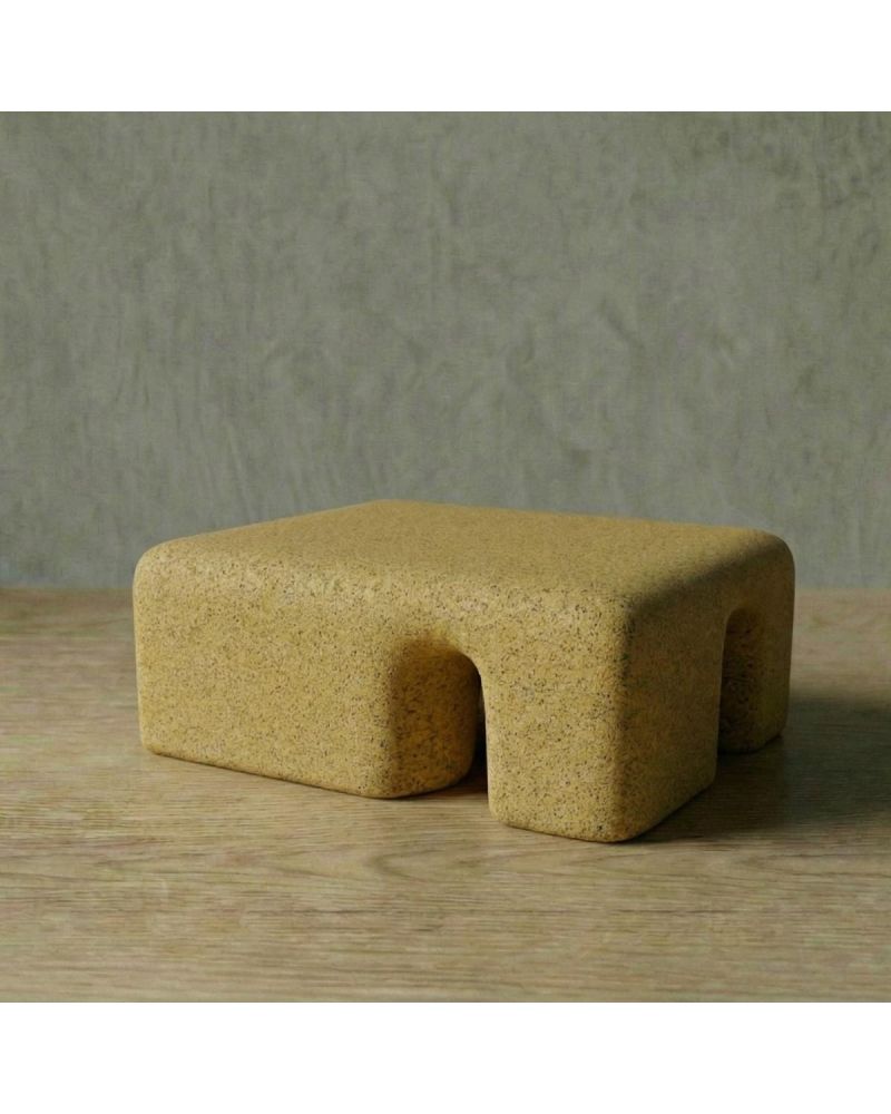 FOOT Hafif Beton Orta Sehpa - Sarı