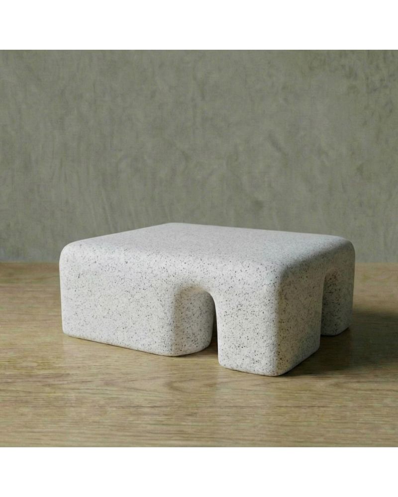 FOOT Hafif Beton Orta Sehpa - Beyaz