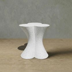 CLOVER Hafif Beton Yan Sehpa - Beyaz