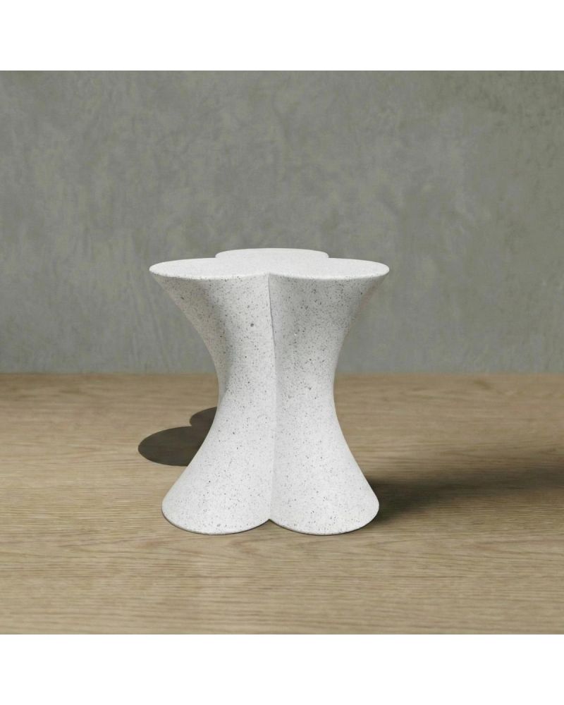 CLOVER Hafif Beton Yan Sehpa - Beyaz